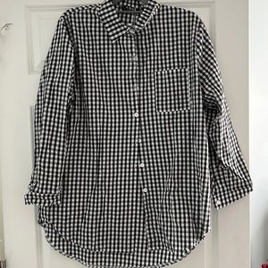 NWT Gingham button down tunic size xl